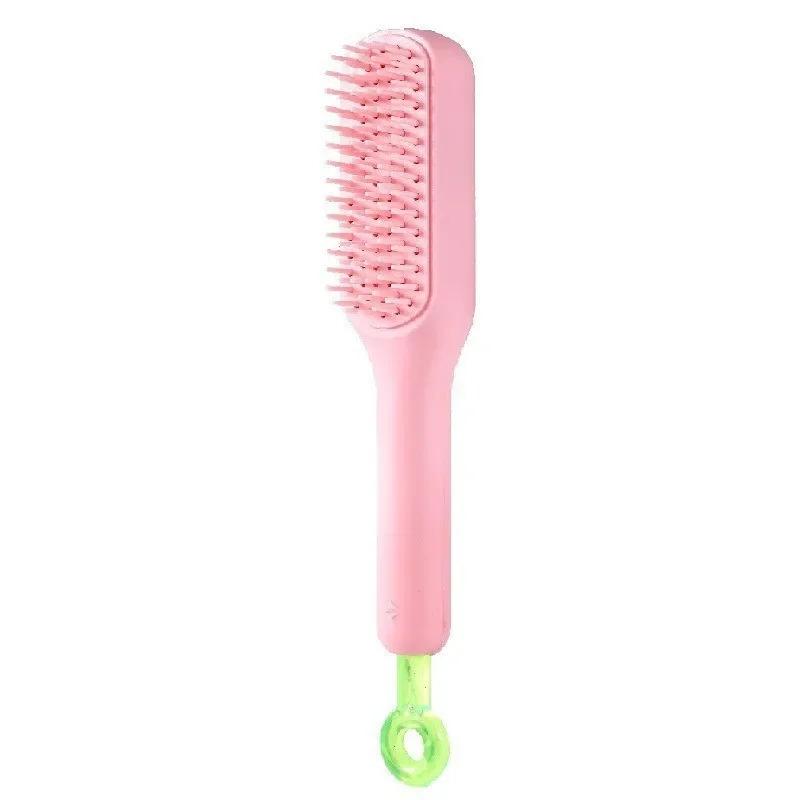 One Step Self Cleaning Retractable Massage Hair Comb
