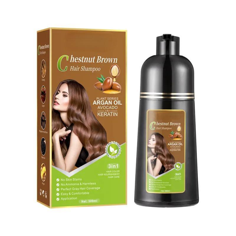 3-in-1 Plant Hair Color Shampoo Dark Brown