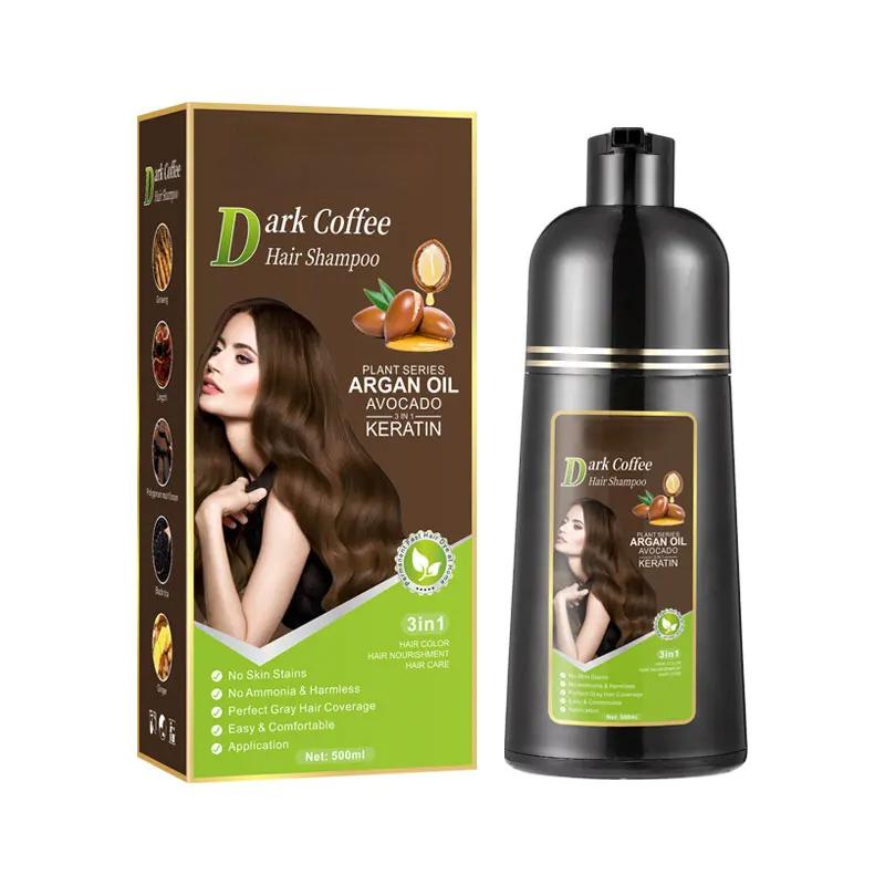 3-in-1 Plant Hair Color Shampoo Dark Brown