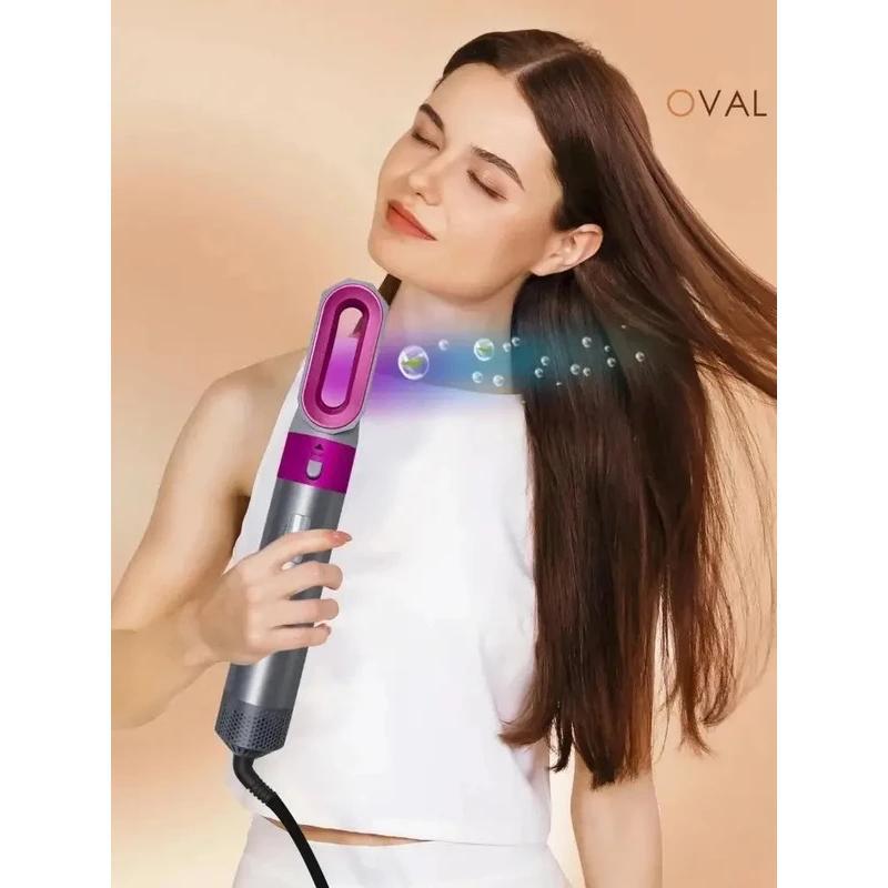 Hot Air Brush 5 in 1 Hair Dryer Set, Straightener Curler Styler Comb