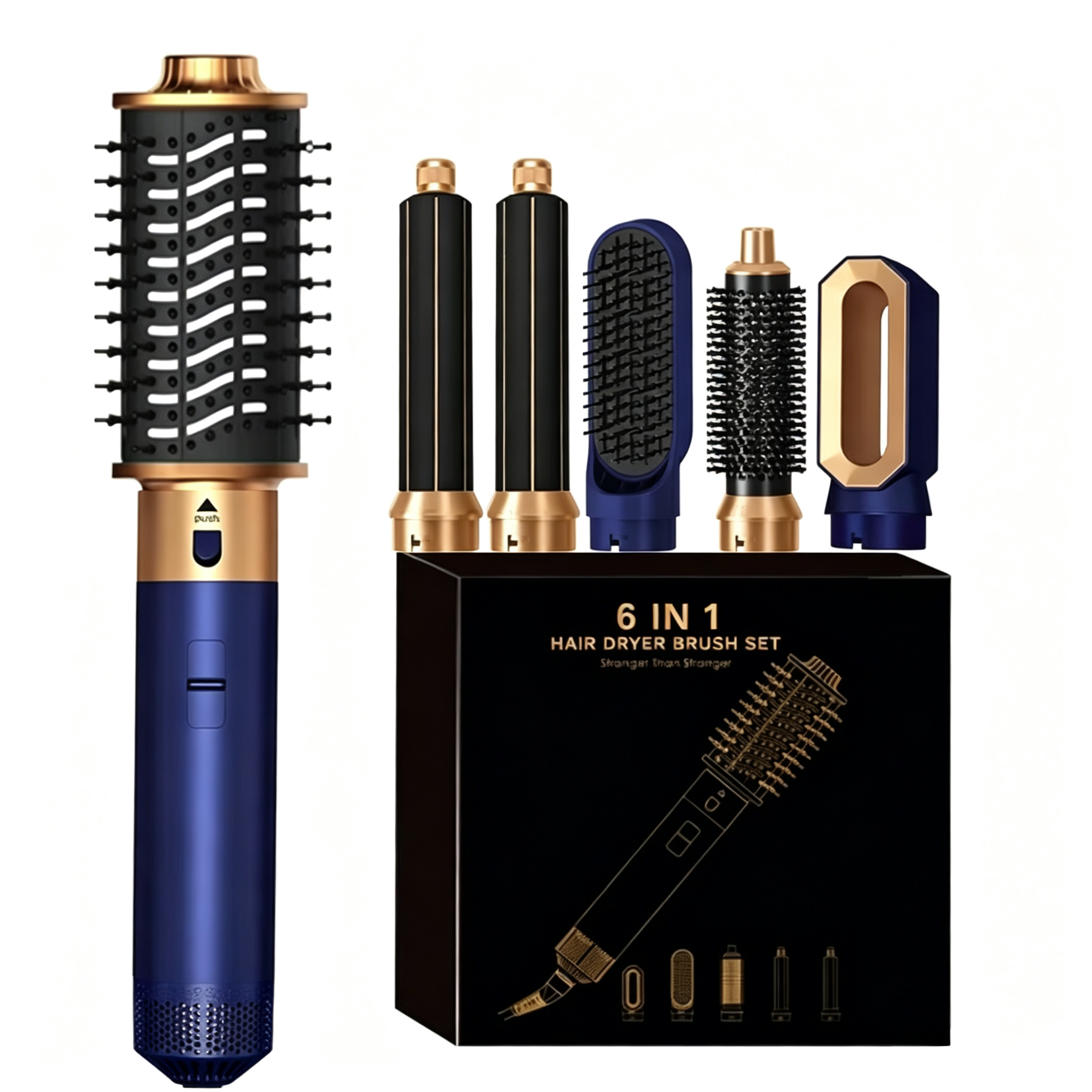 6 In 1 Interchangeable Negative Ion Hot Air Multi Hair Styler