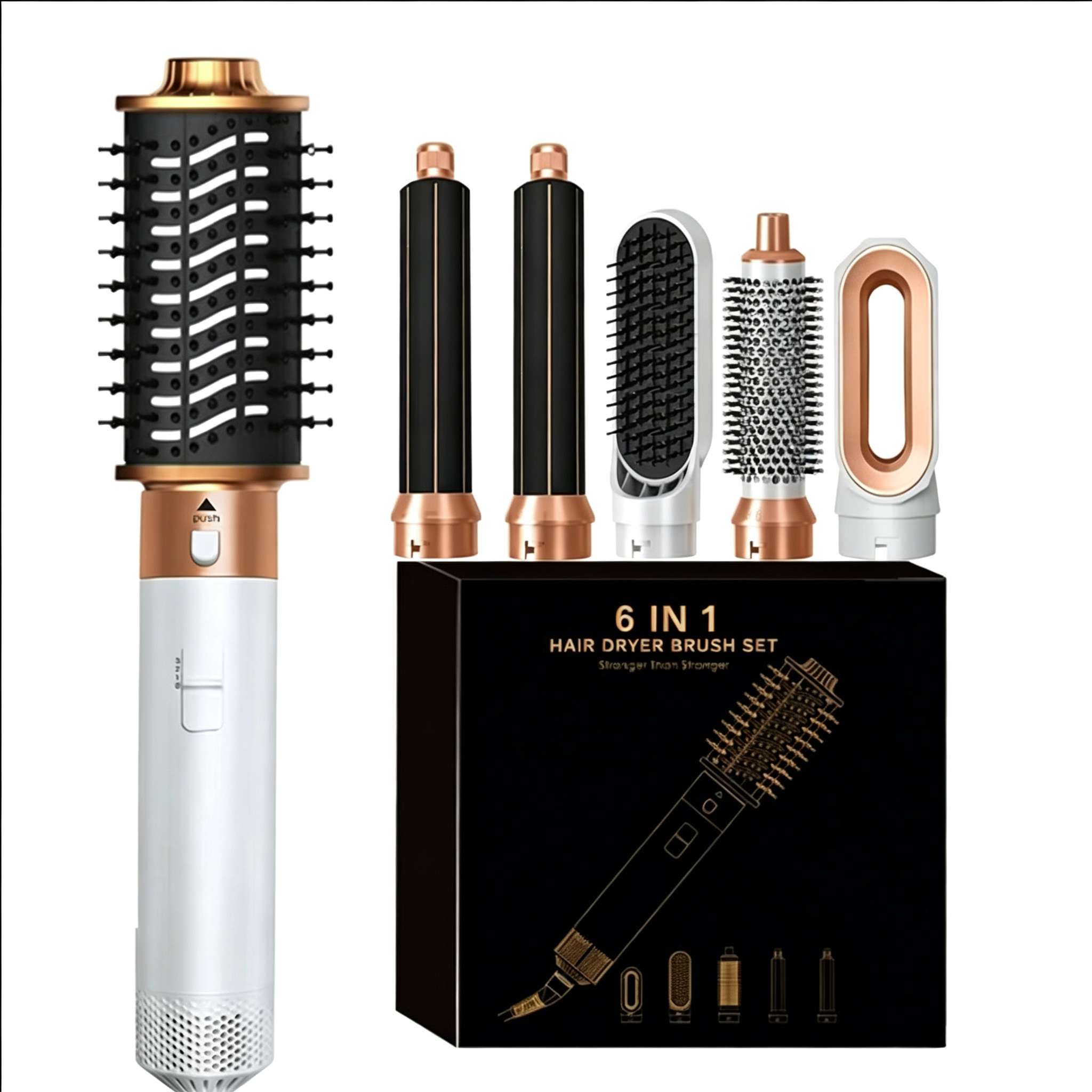 6 In 1 Interchangeable Negative Ion Hot Air Multi Hair Styler