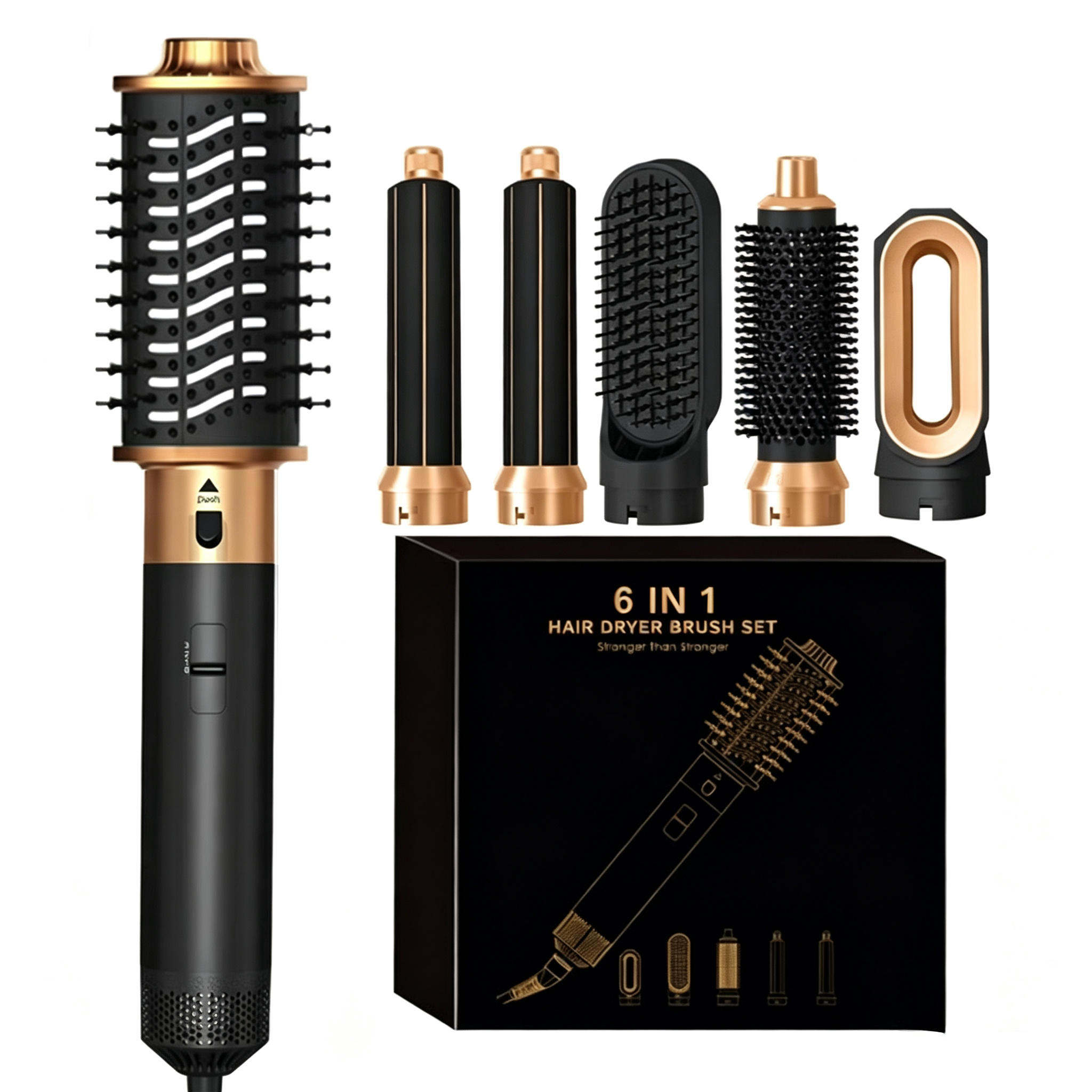6 In 1 Interchangeable Negative Ion Hot Air Multi Hair Styler