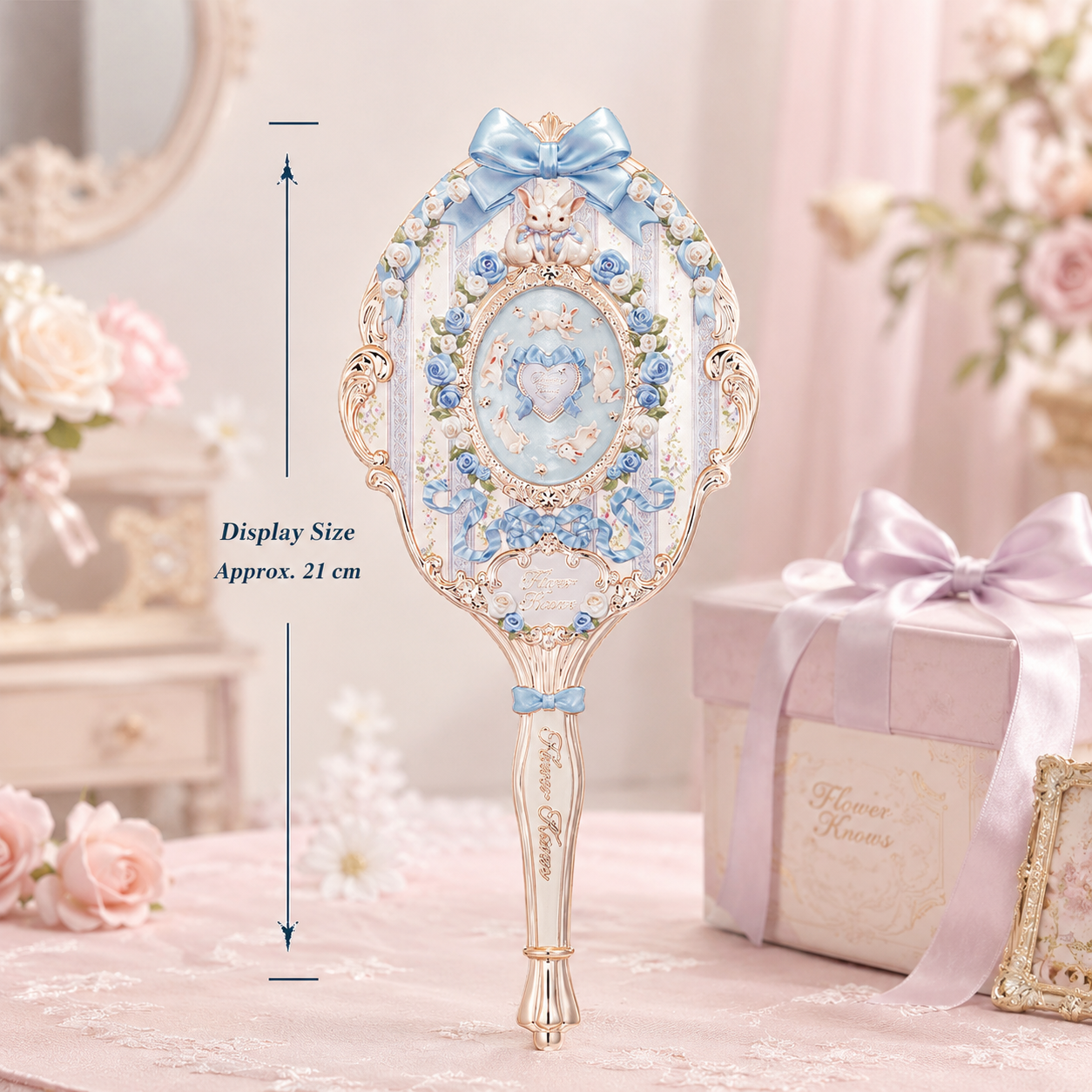 Vintage Bonnie Garden Mirror – Classic Portable Vanity Mirror