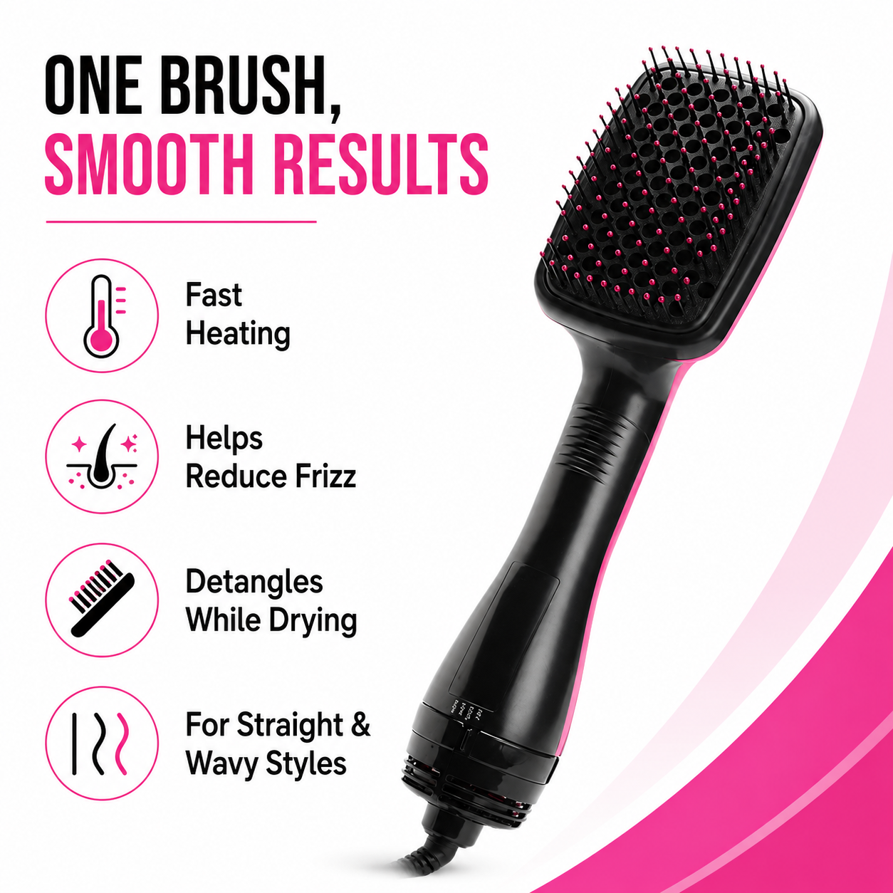 Multifunctional Hot Air Hair Styling Brush