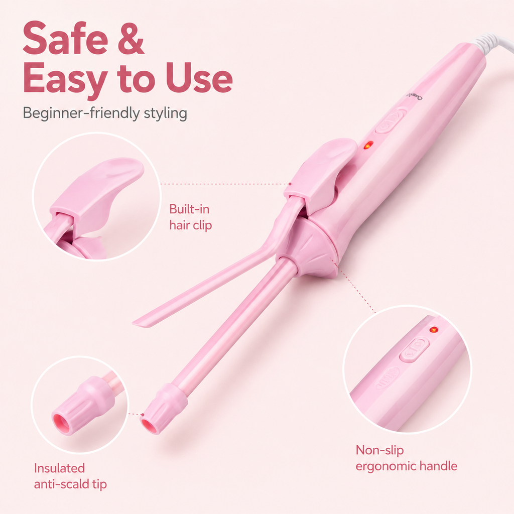 9mm Mini Thin Barrel Wool Roll Hair Curling Iron