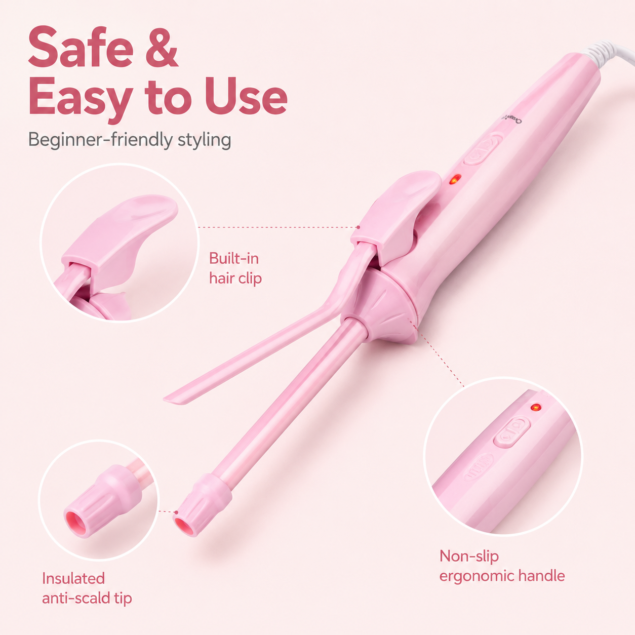 9mm Mini Thin Barrel Wool Roll Hair Curling Iron