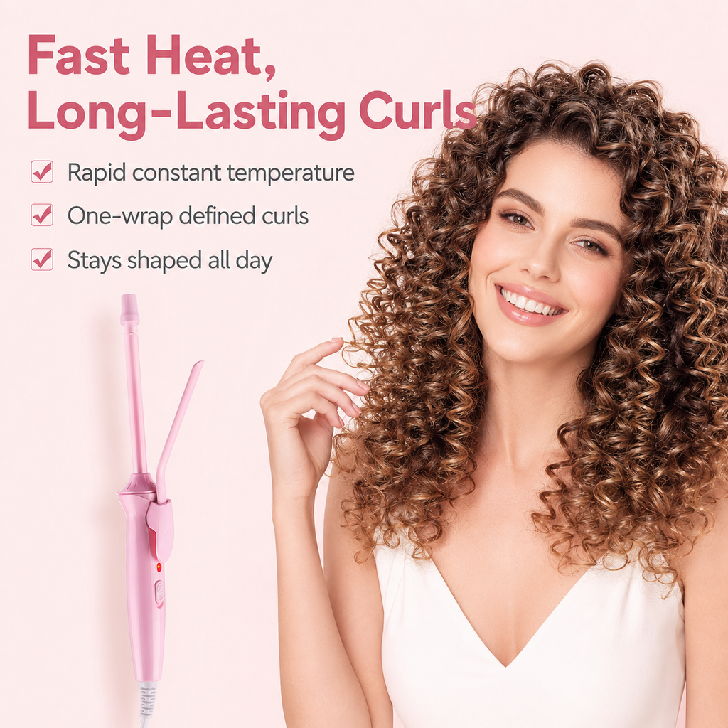 9mm Mini Thin Barrel Wool Roll Hair Curling Iron
