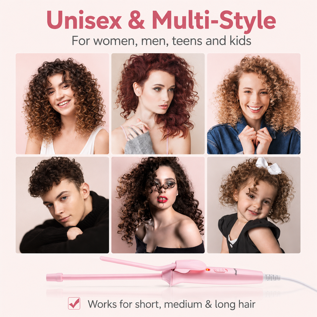 9mm Mini Thin Barrel Wool Roll Hair Curling Iron