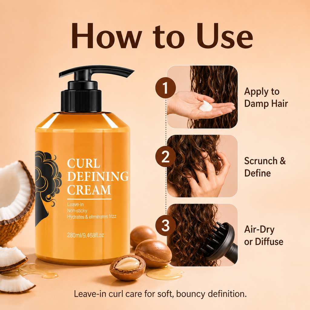 Non-Sticky Hydrating Curl Defining Cream