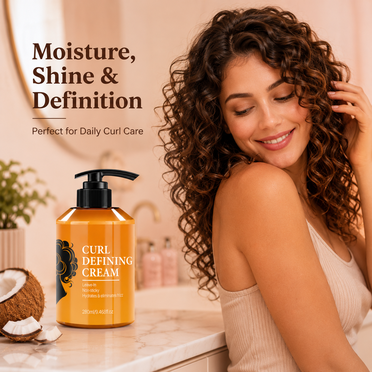 Non-Sticky Hydrating Curl Defining Cream