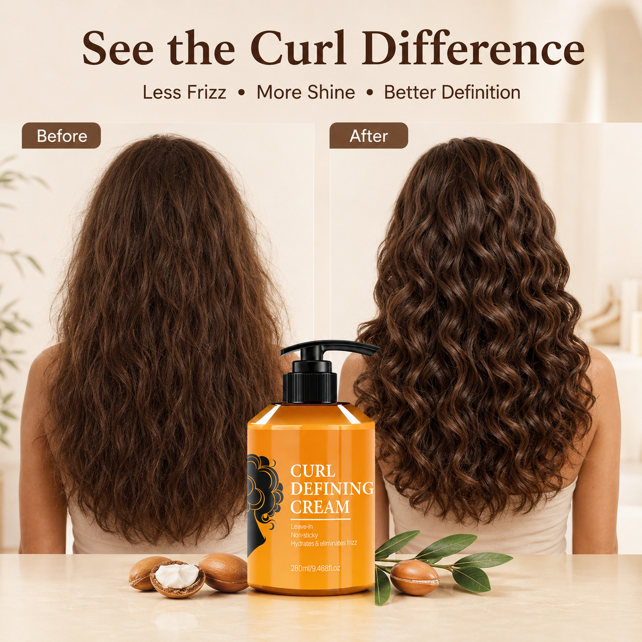Non-Sticky Hydrating Curl Defining Cream