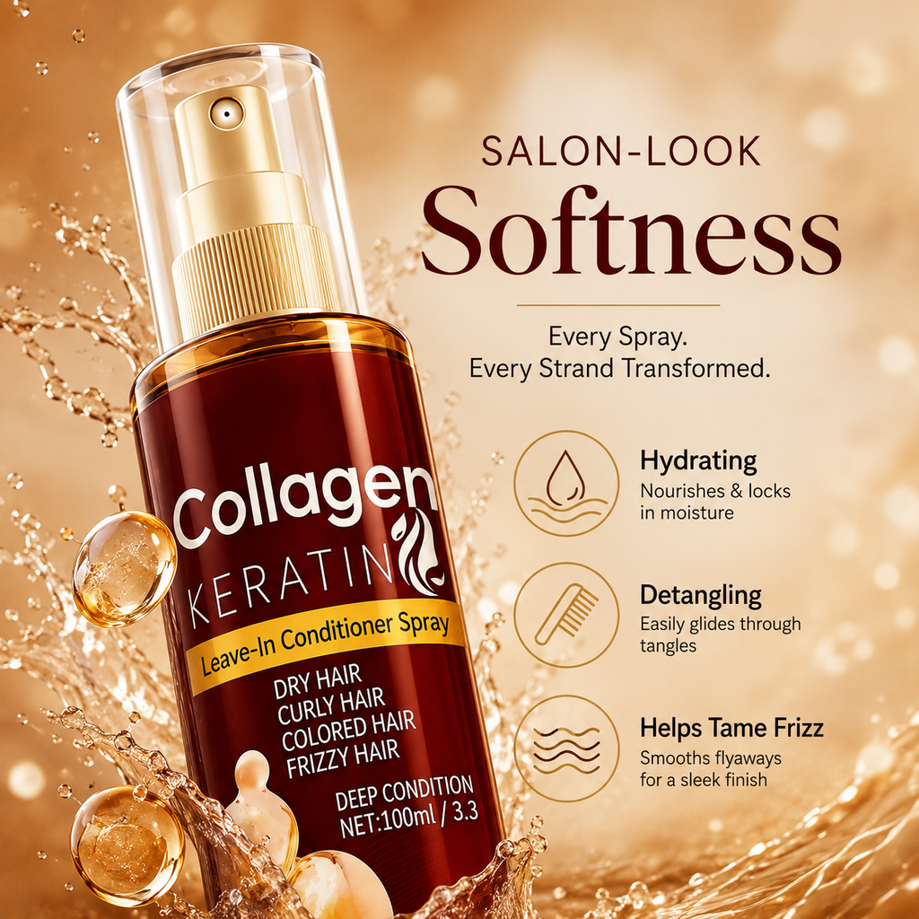 Upgraded Collagen Keratin Leave-In Conditioning Spray