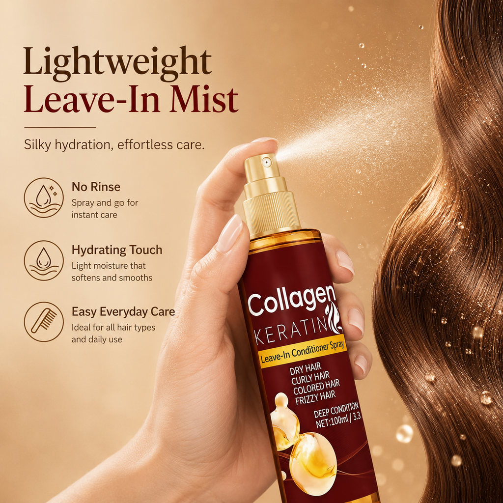 Upgraded Collagen Keratin Leave-In Conditioning Spray
