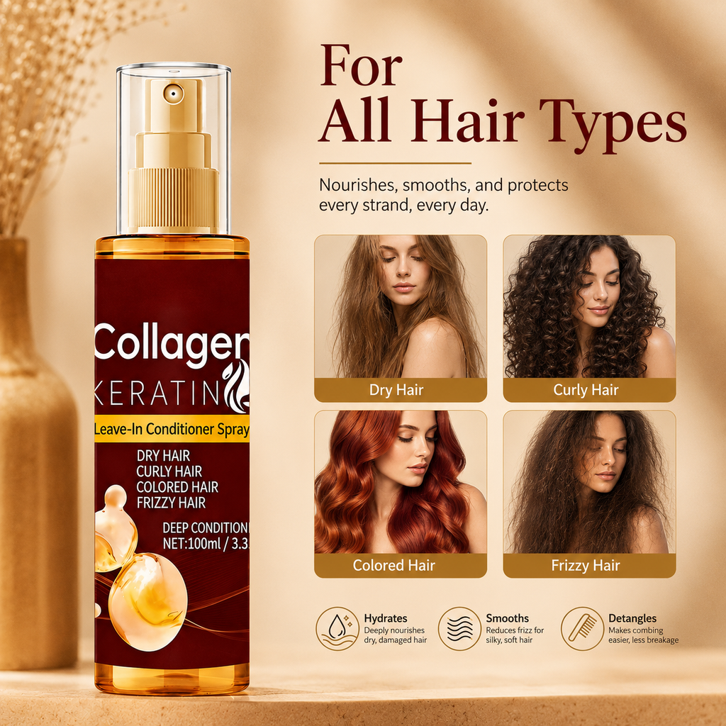 Upgraded Collagen Keratin Leave-In Conditioning Spray