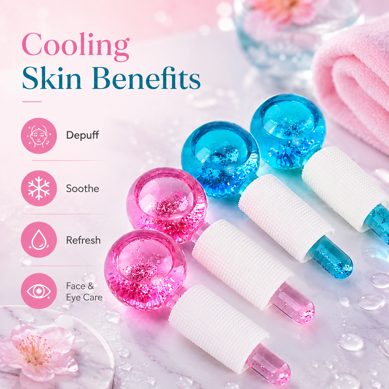 Facial Cooling Ice Globes Massage Tool