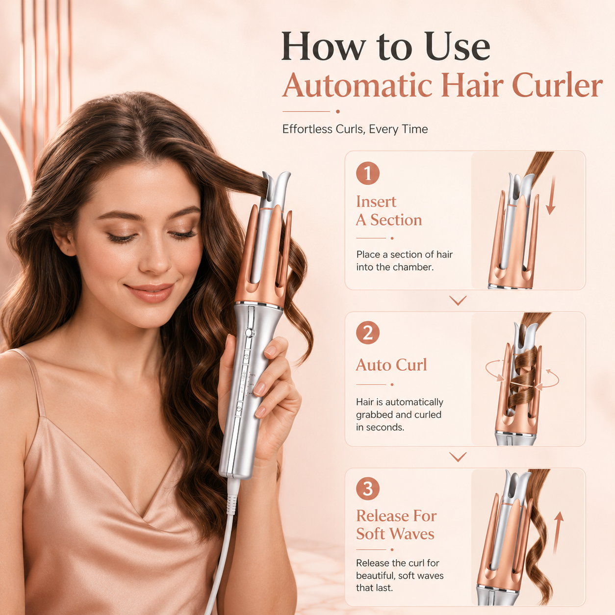 Automatic Spin Ceramic Hair Curler