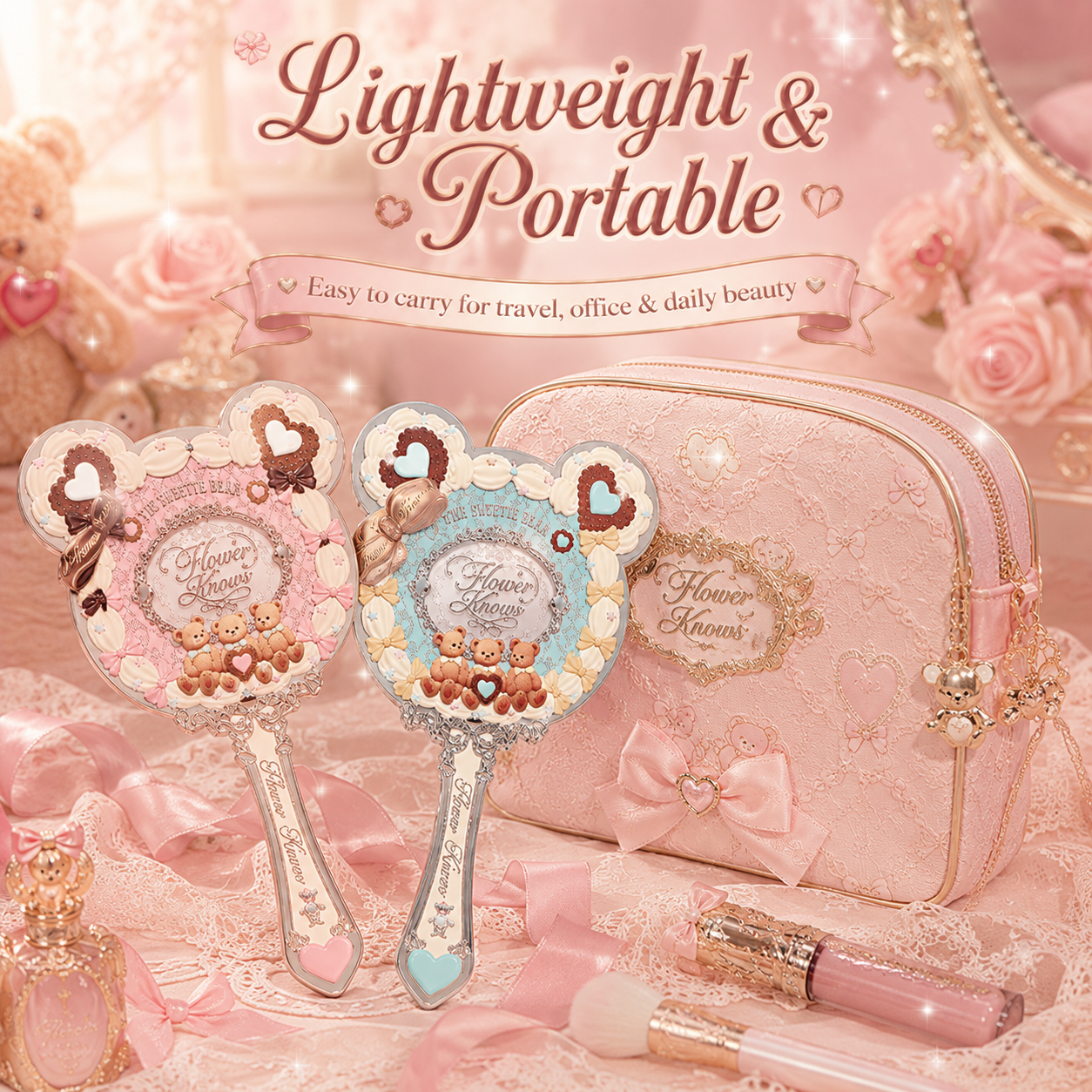 THE SWEETIE BEAR COLLECTION Makeup Hand Mirrors Cosmetic Mirror