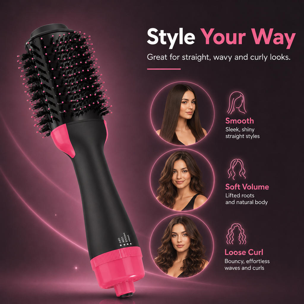 2-in-1 One-Step Hot Air Brush Dryer & Volumizer