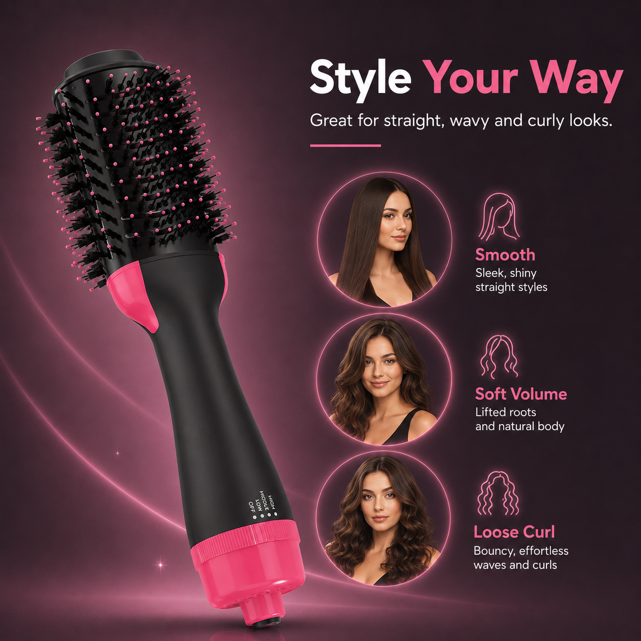 2-in-1 One-Step Hot Air Brush Dryer & Volumizer
