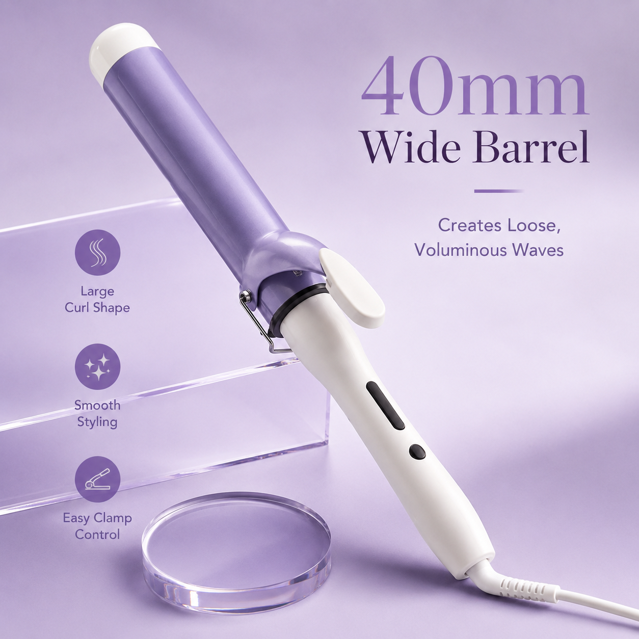 40mm Big Wave Ceramic Curling Iron