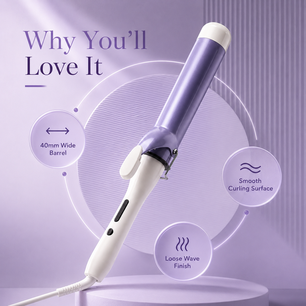 40mm Big Wave Ceramic Curling Iron