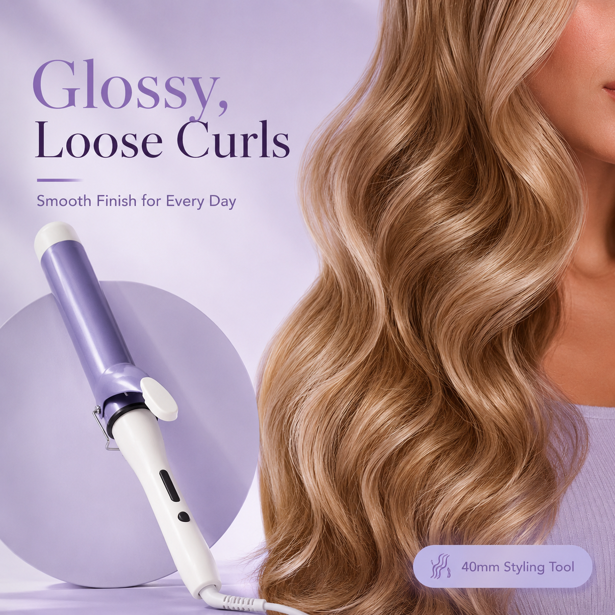 40mm Big Wave Ceramic Curling Iron