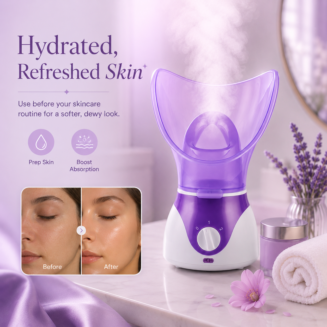 At-Home SPA Adjustable Hot Mist Facial Steamer