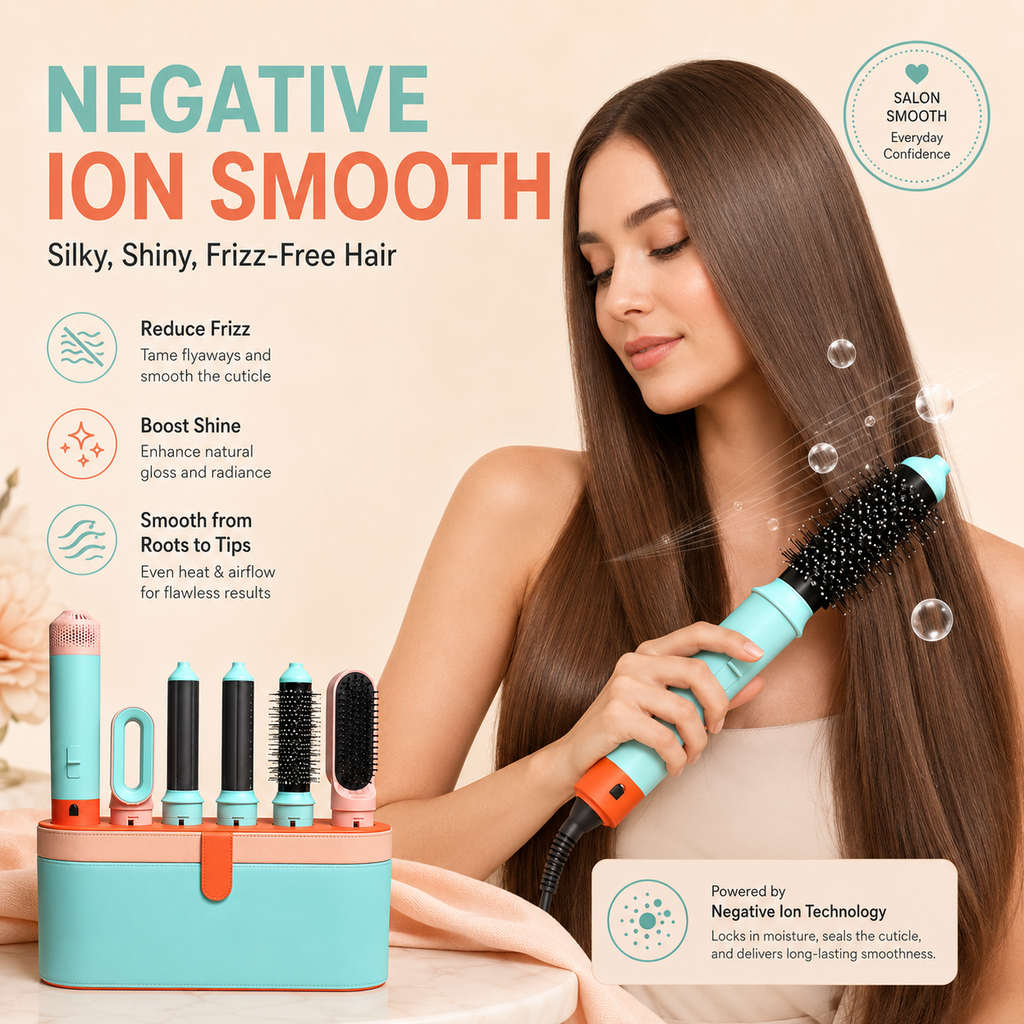 5-in-1 Interchangeable Hot Air Multi Hair Styling Set