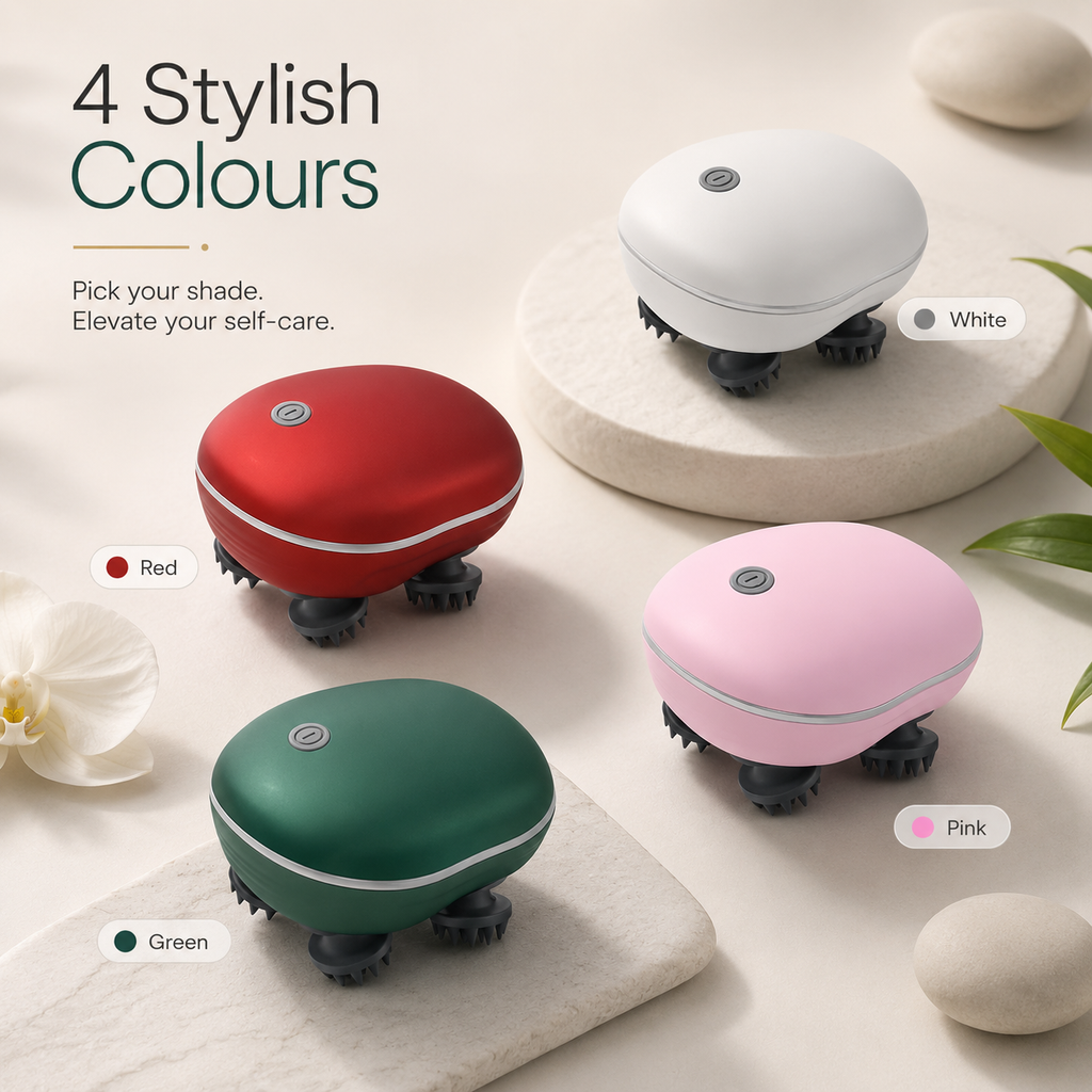 Wireless Rechargeable 3D Silicone Scalp Massage Device