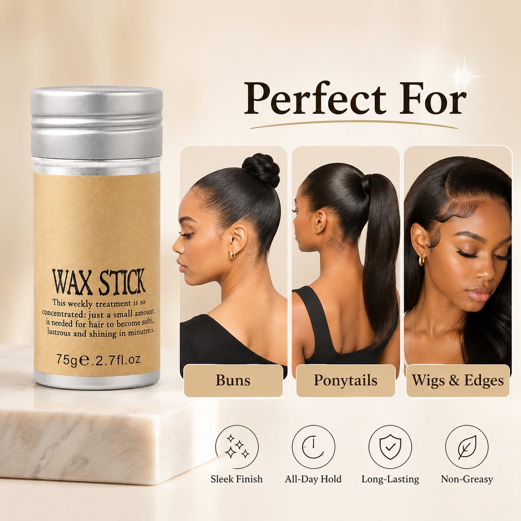 Portable Hair Wax Stick, Anti-Flyaway Baby Hair Edge Control Styling Wax