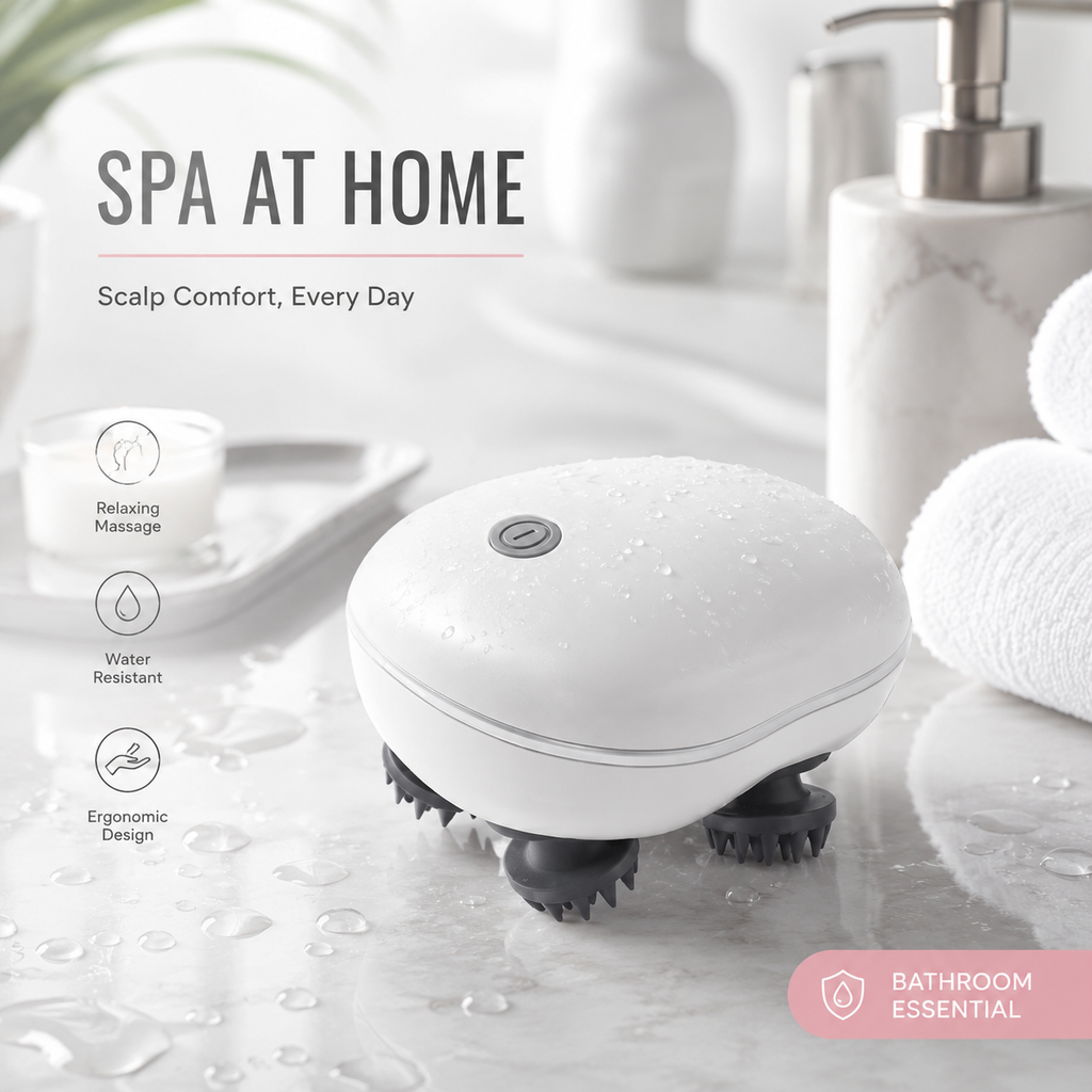 Wireless Rechargeable 3D Silicone Scalp Massage Device