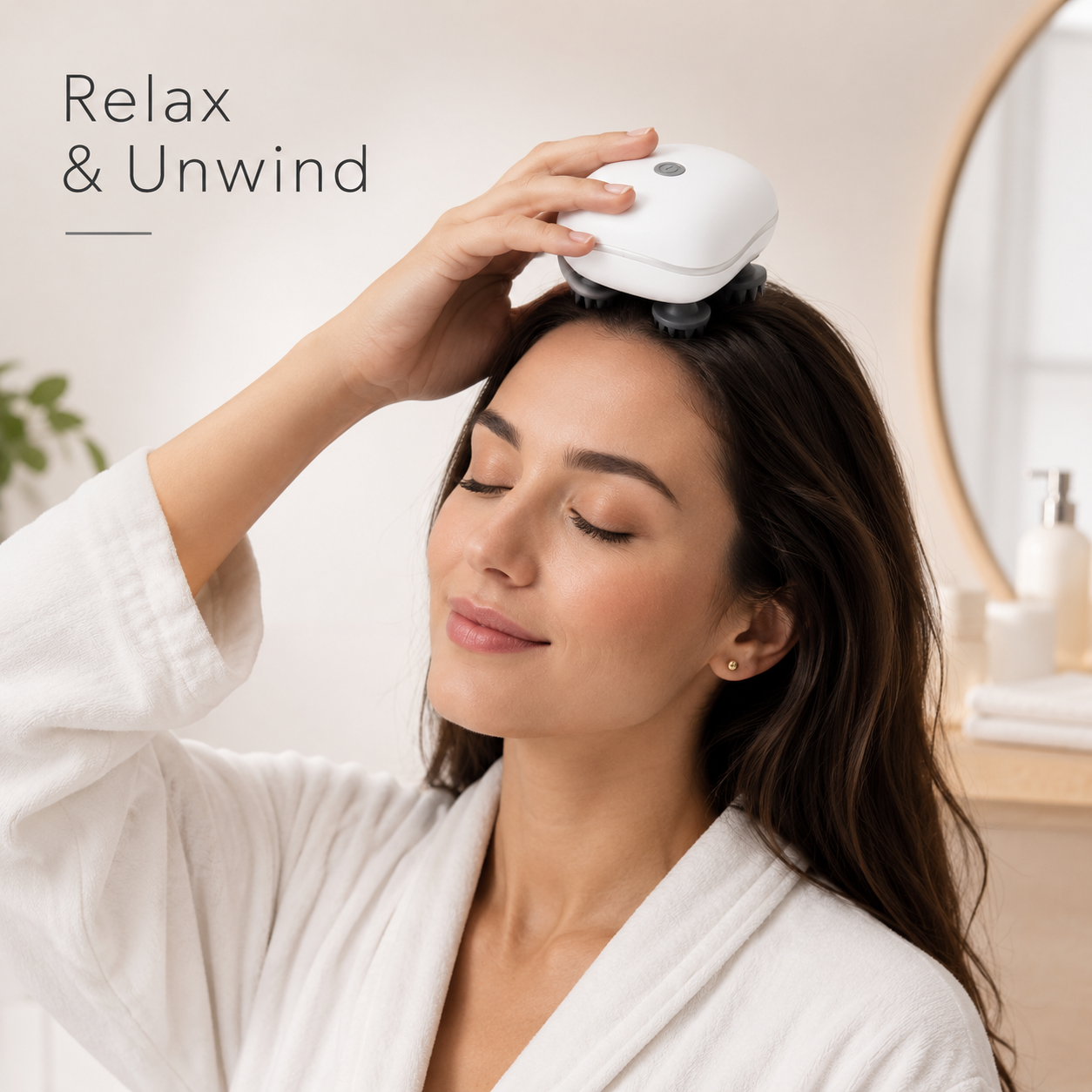 Wireless Rechargeable 3D Silicone Scalp Massage Device