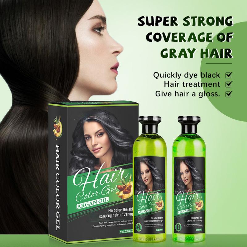 Temporary Black Hair Color Gel for Gray Hair Touch-Ups