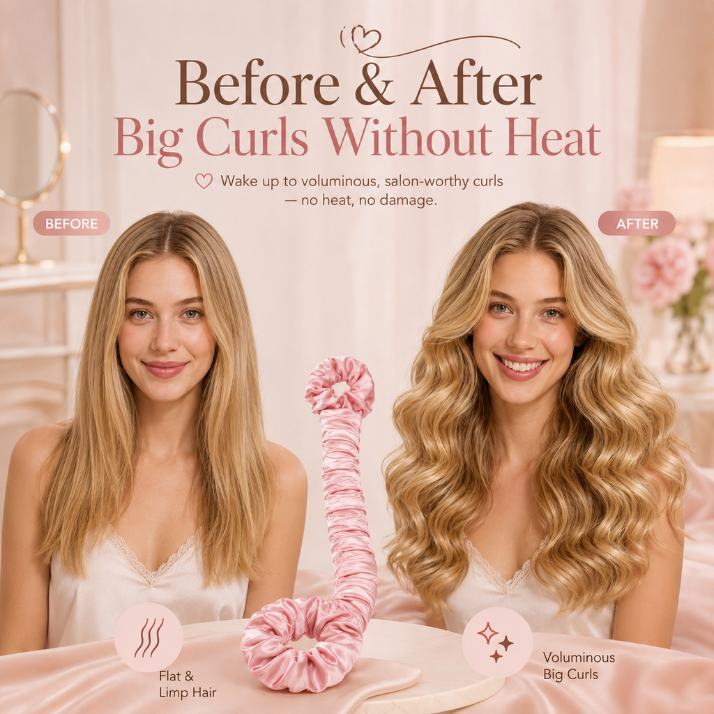 Sleep Heatless Satin Curling Rod Set