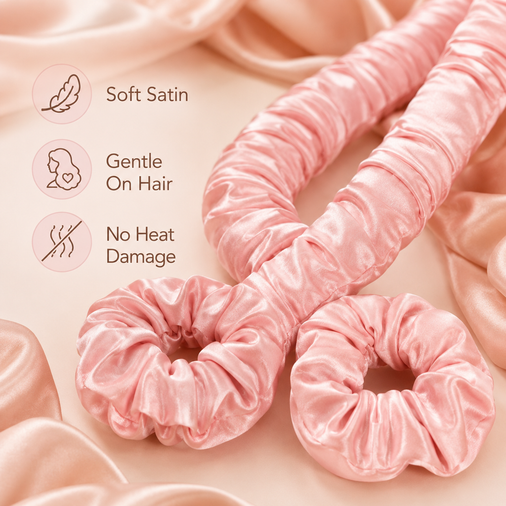 Sleep Heatless Satin Curling Rod Set
