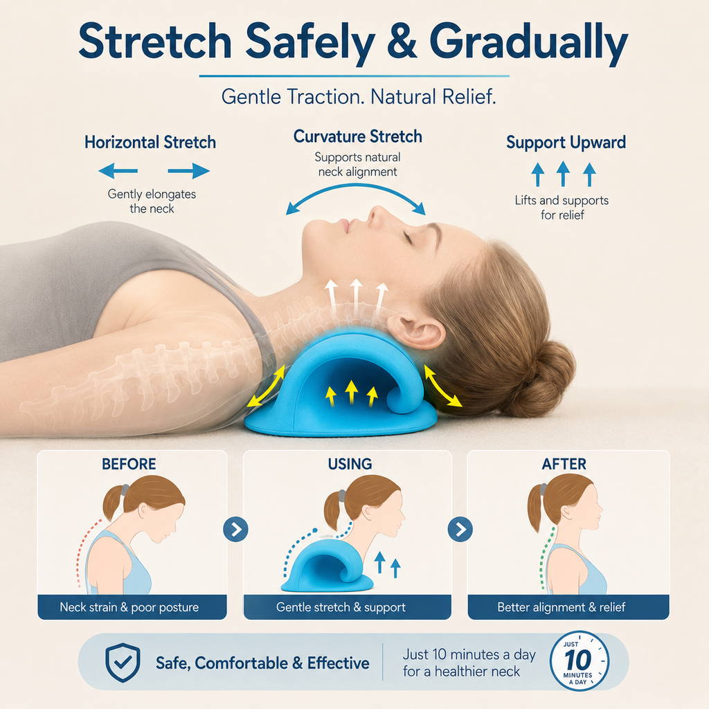 Physical Therapy Neck Shoulder Relaxer Traction Pillow