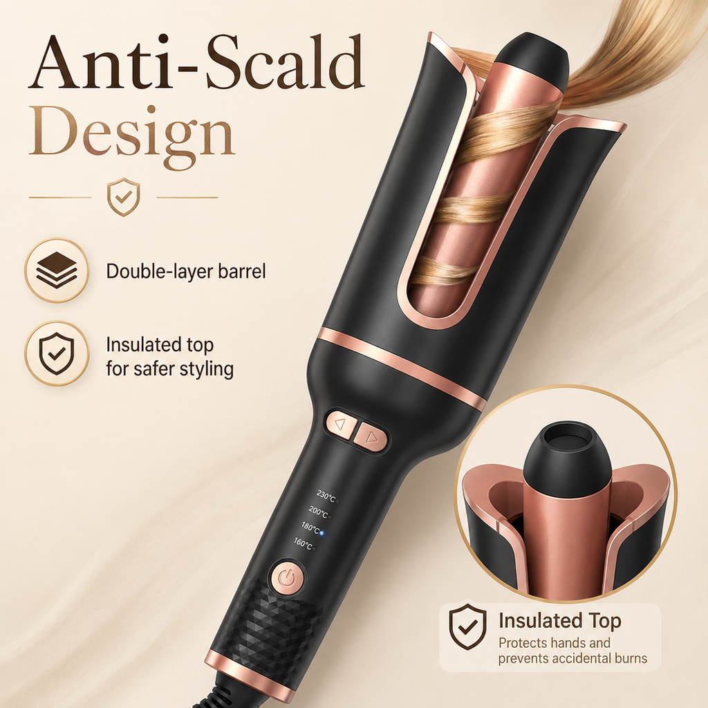 Auto Rotate Hair Curling Iron,Curler for All Hair Types