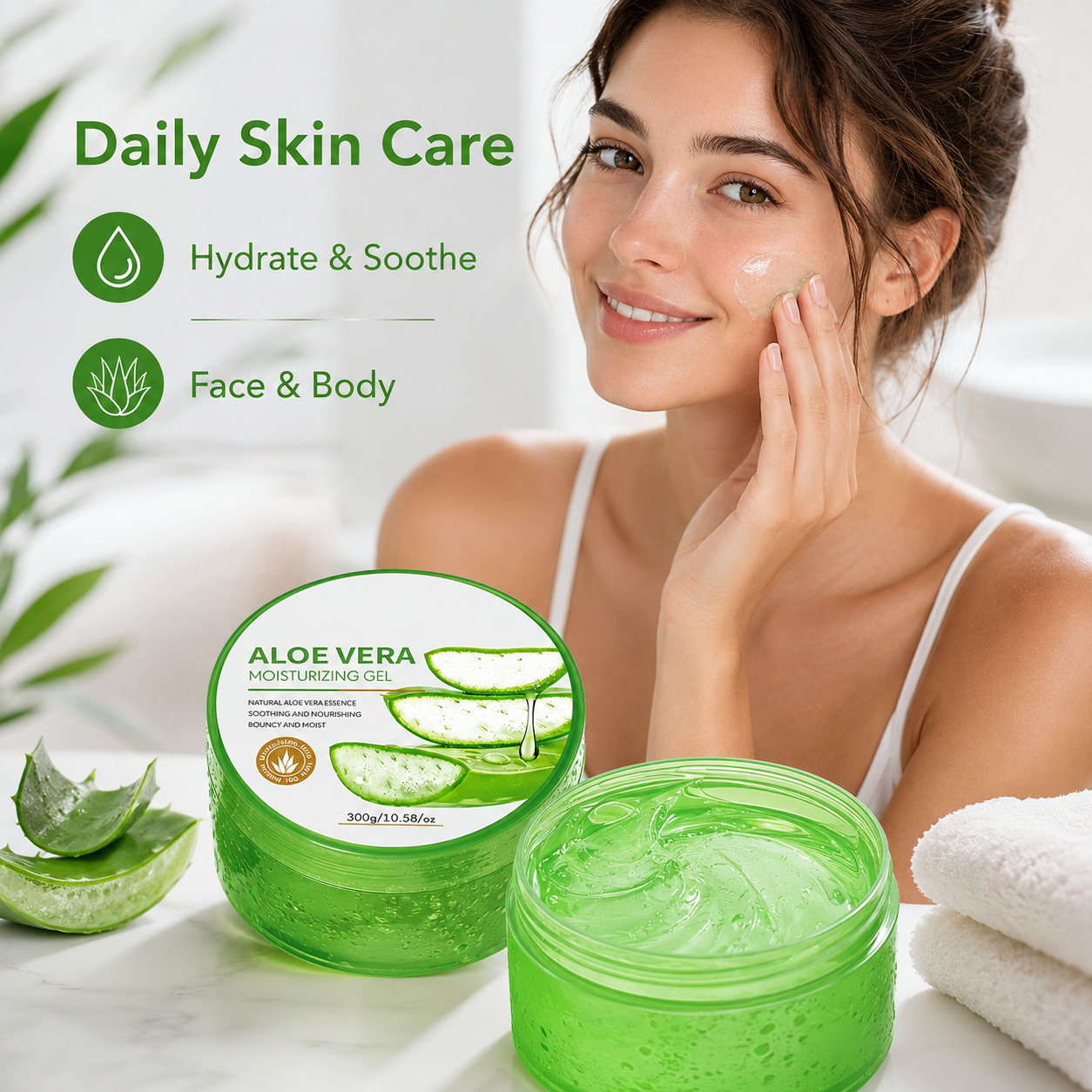 300g Natural Soothing Aloe Vera Moisturizing Gel
