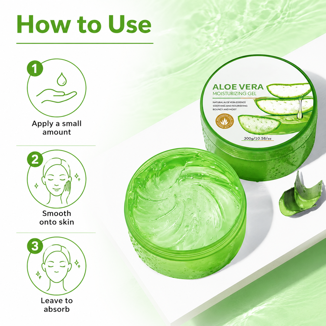 300g Natural Soothing Aloe Vera Moisturizing Gel