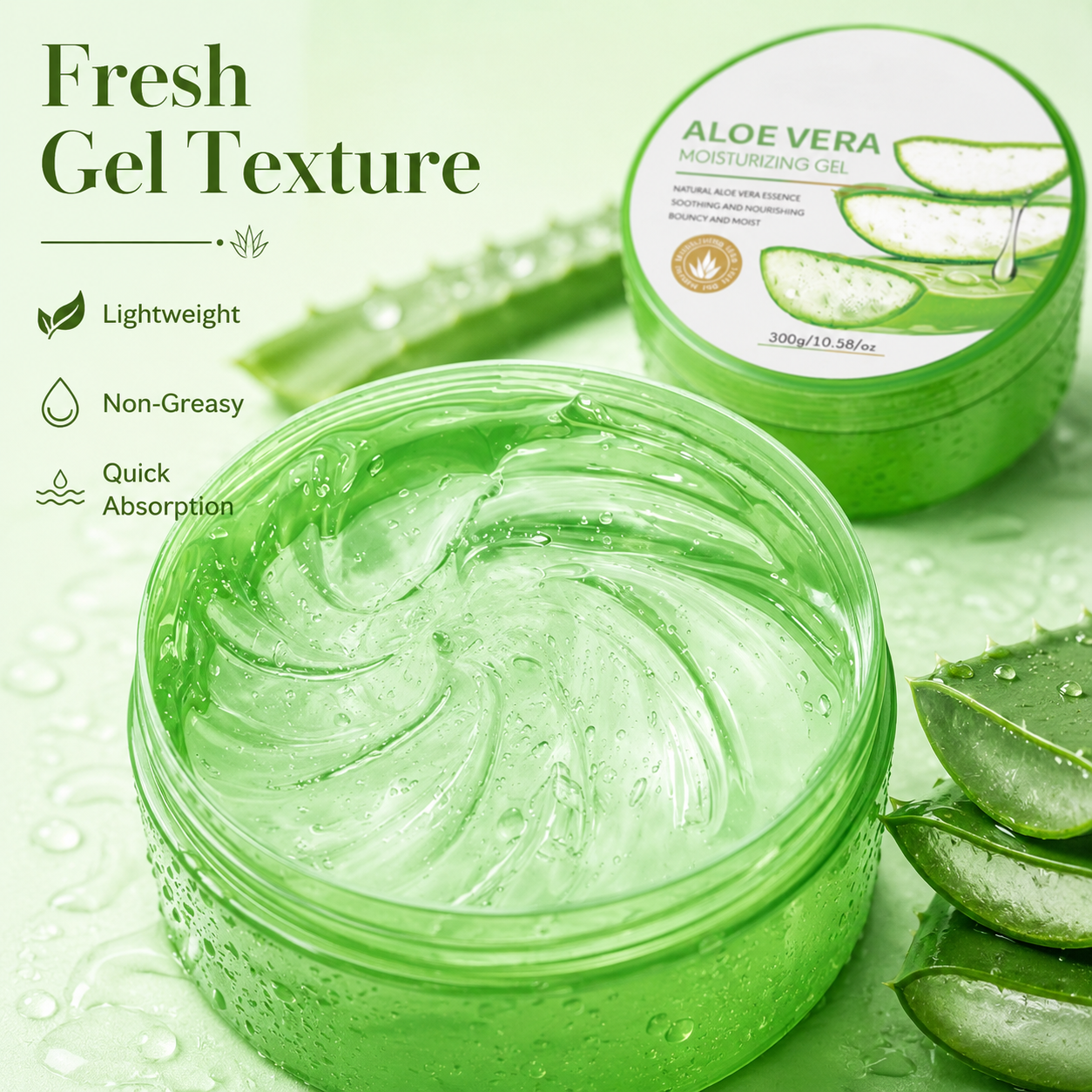 300g Natural Soothing Aloe Vera Moisturizing Gel