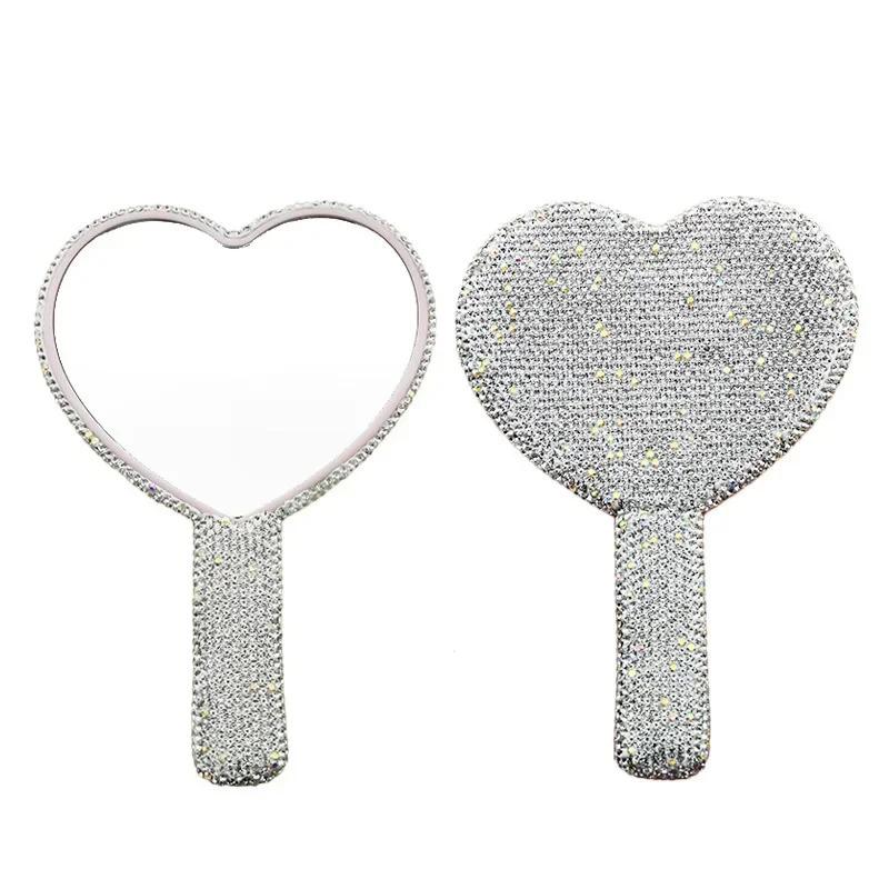 Full Diamond Bling Handheld Makeup Mirror