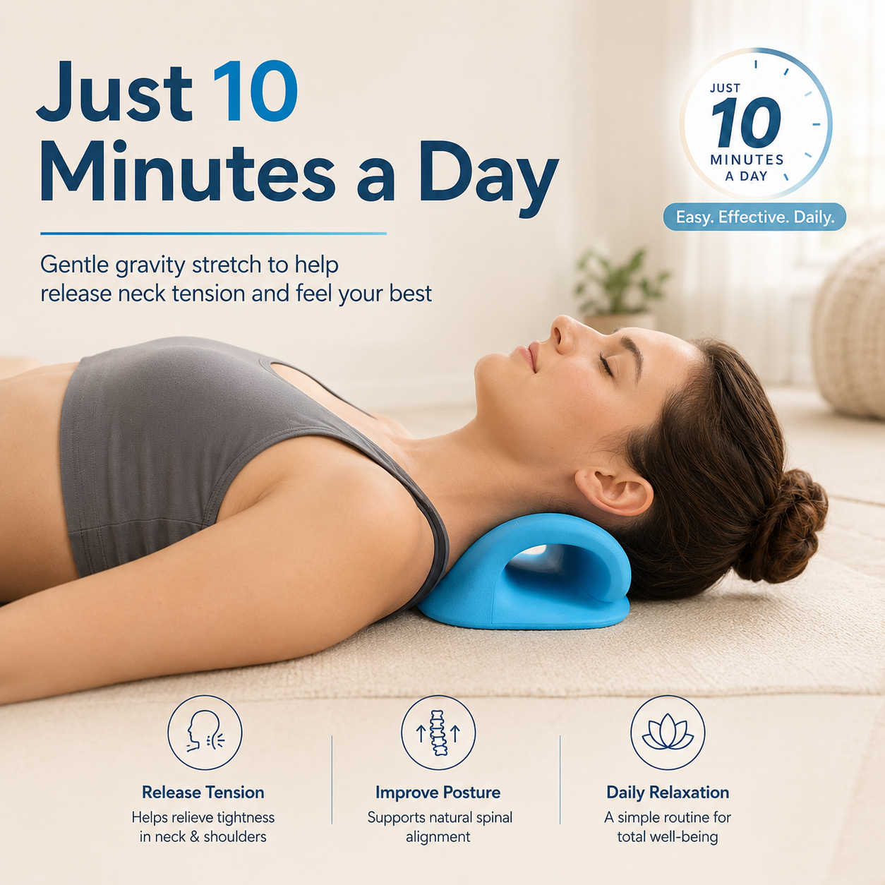 Physical Therapy Neck Shoulder Relaxer Traction Pillow