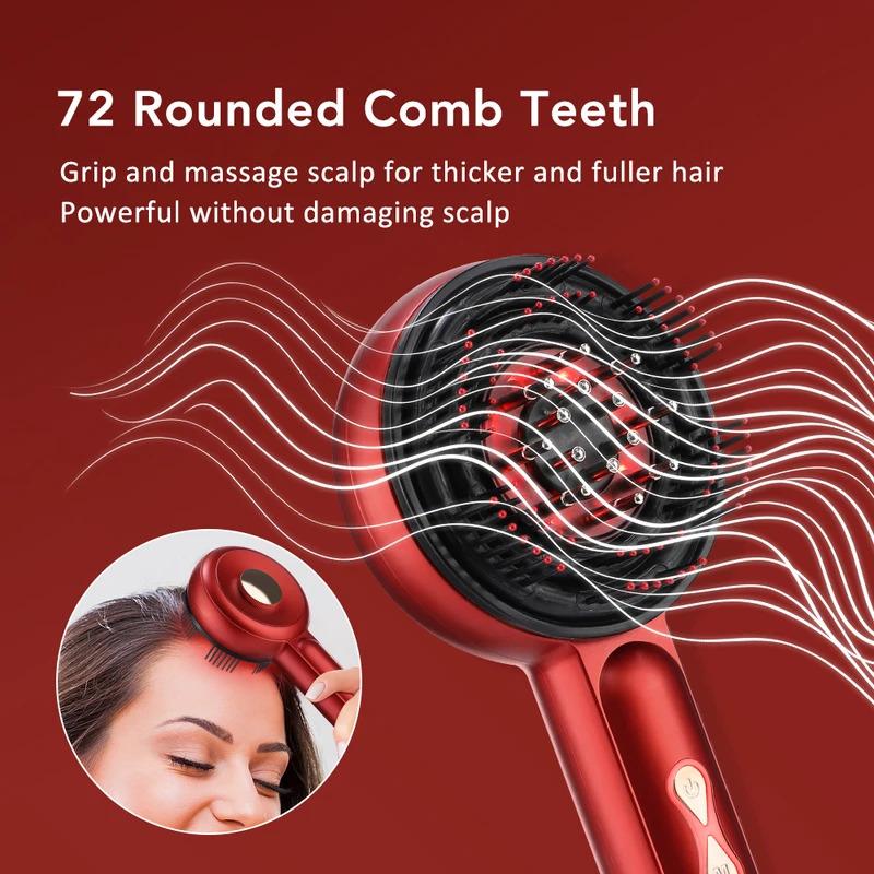 LED Light Electric Liquid Guide Scalp Massage Comb