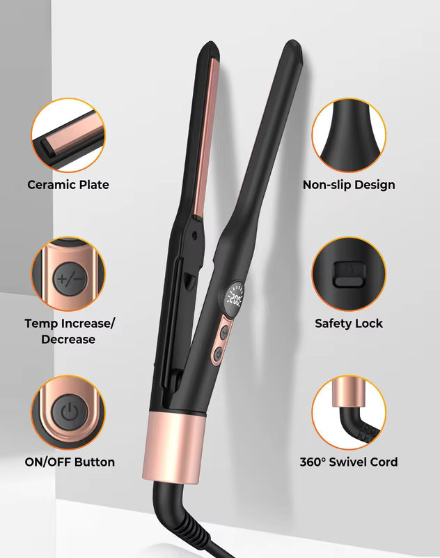 LCD Digital Slim Ceramic Hair Straightener Flat Iron