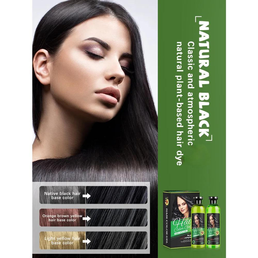 Temporary Black Hair Color Gel for Gray Hair Touch-Ups