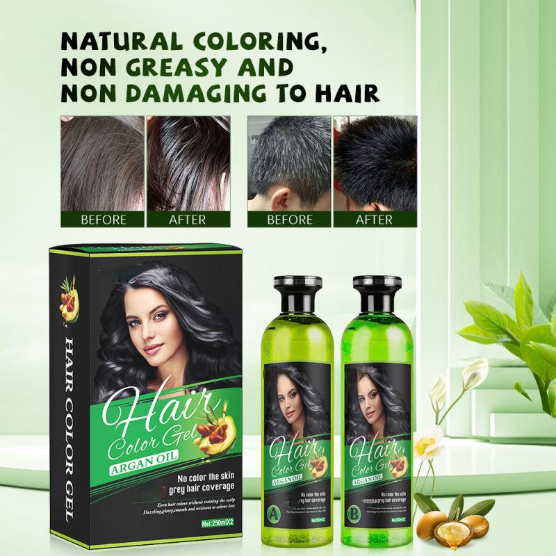 Temporary Black Hair Color Gel for Gray Hair Touch-Ups
