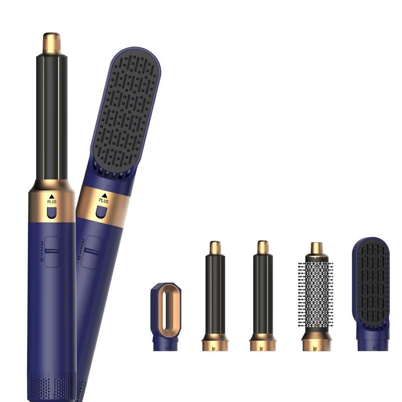 Hot Air Brush 5 in 1 Hair Dryer Set, Straightener Curler Styler Comb