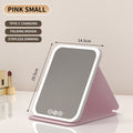 Foldable LED Lighted Makeup Mirror 3 Colors Dimmable
