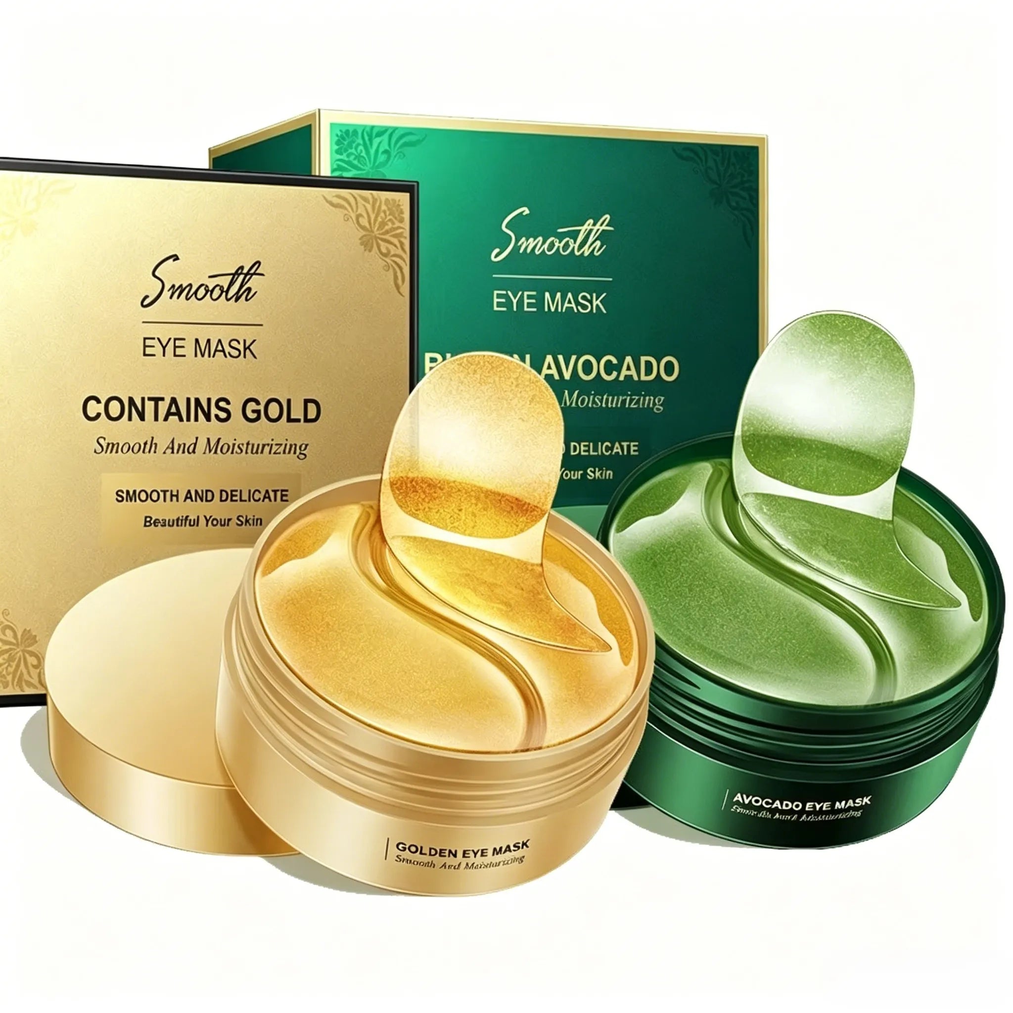 Moisturizing Cooling Gold Avocado Gel Eye Mask